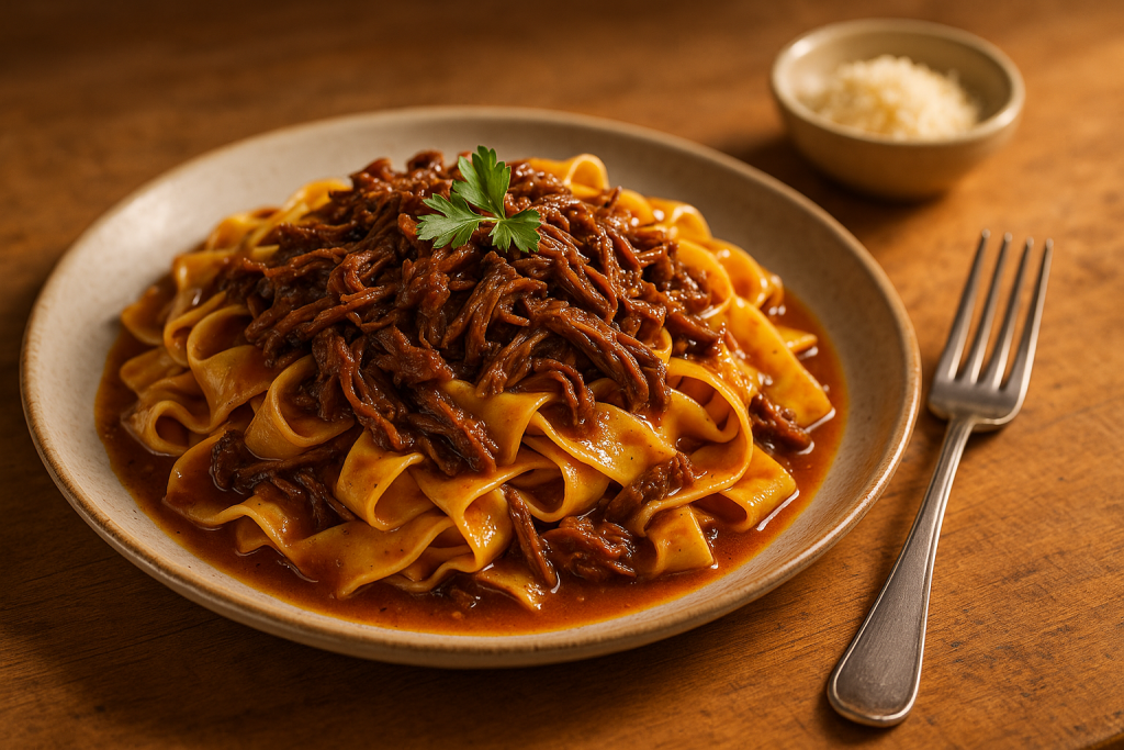 Pulled beef s tjesteninom