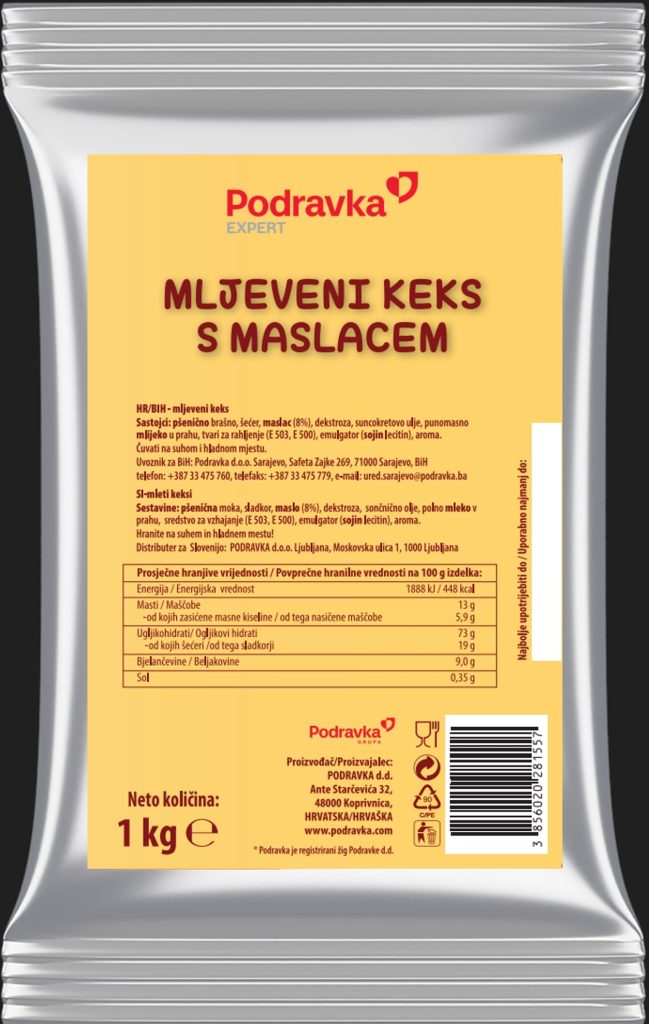 Mljeveni keks s maslacem