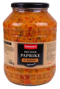 Roasted peppers in mustard