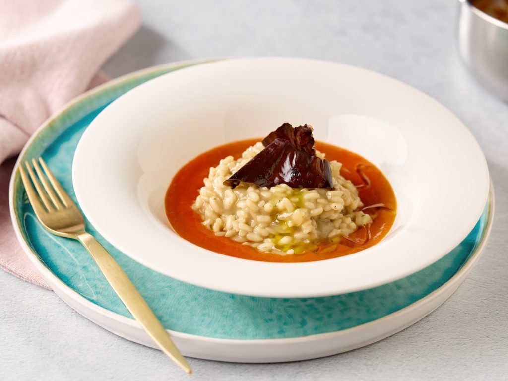 Rižoto od patliđana i rajčice