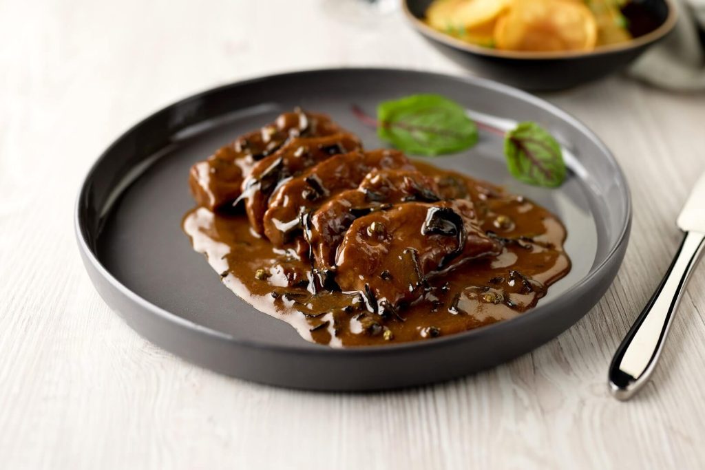 Sauté of rumpsteak with green pepper